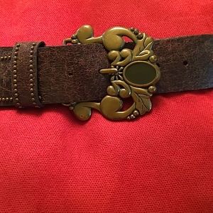 Stunning Brown Leather Western Belt